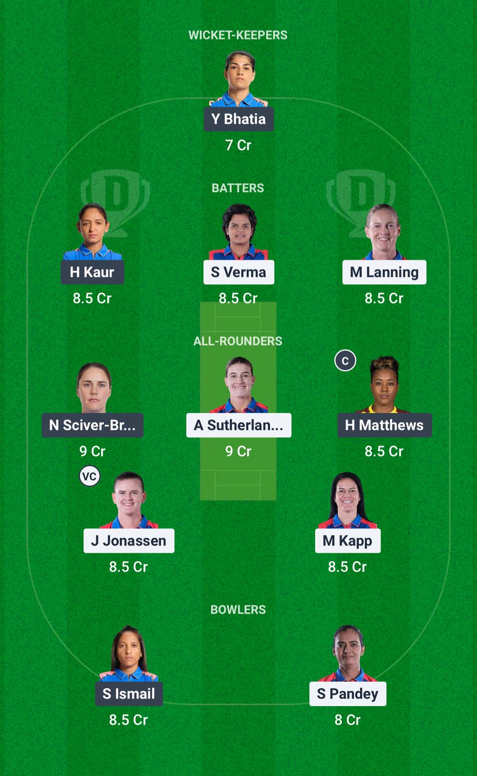 DEL-W vs MUM-W Dream11 Prediction Fantasy Cricket Tips Dream11 Team WPL 2025 