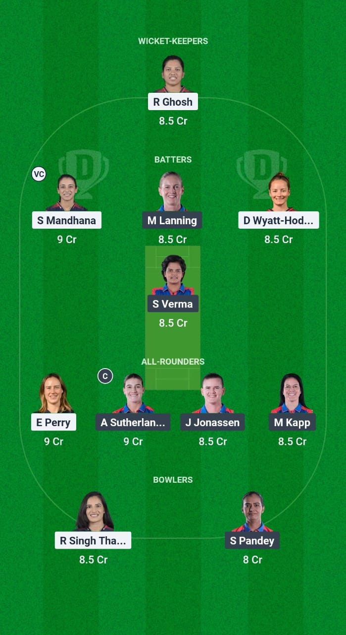 BLR-W vs DEL-W Dream11 Prediction Fantasy Cricket Tips Dream11 Team WPL 2025 