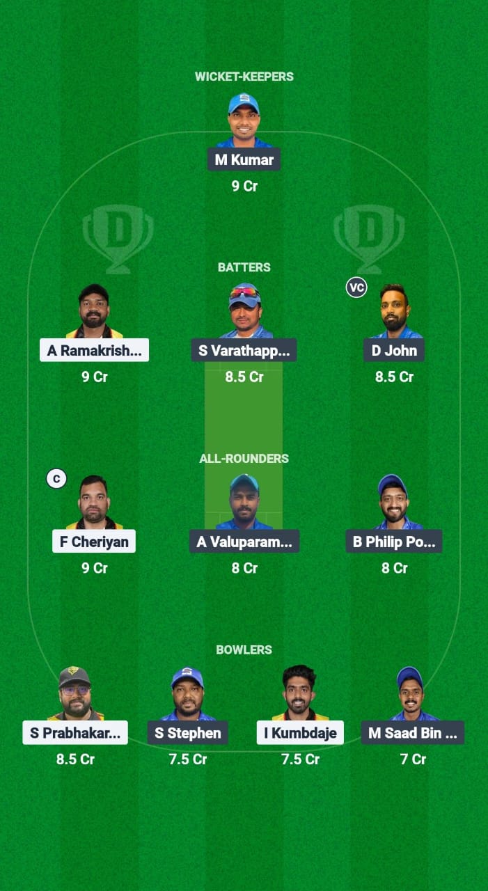 COH vs KRM Dream11 Prediction Fantasy Cricket Tips Dream11 Team Kuwait T10 RC Ramadan Trophy 2025 