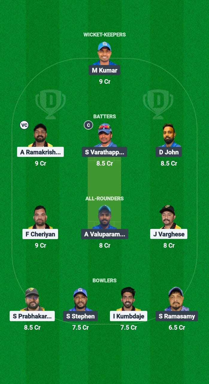 COH vs KRM Dream11 Prediction Fantasy Cricket Tips Dream11 Team Kuwait T10 RC Ramadan Trophy 2025 