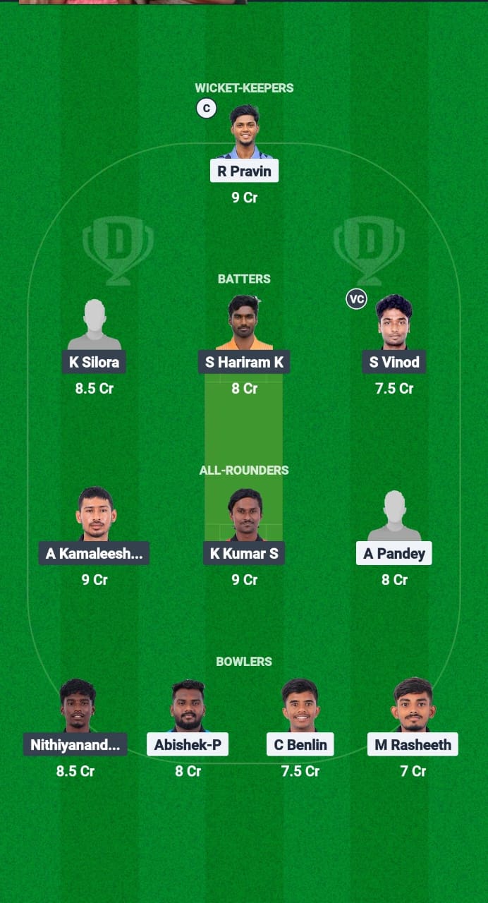 SHA vs TUS Dream11 Prediction Fantasy Cricket Tips Dream11 Team Pondicherry T20 2025 