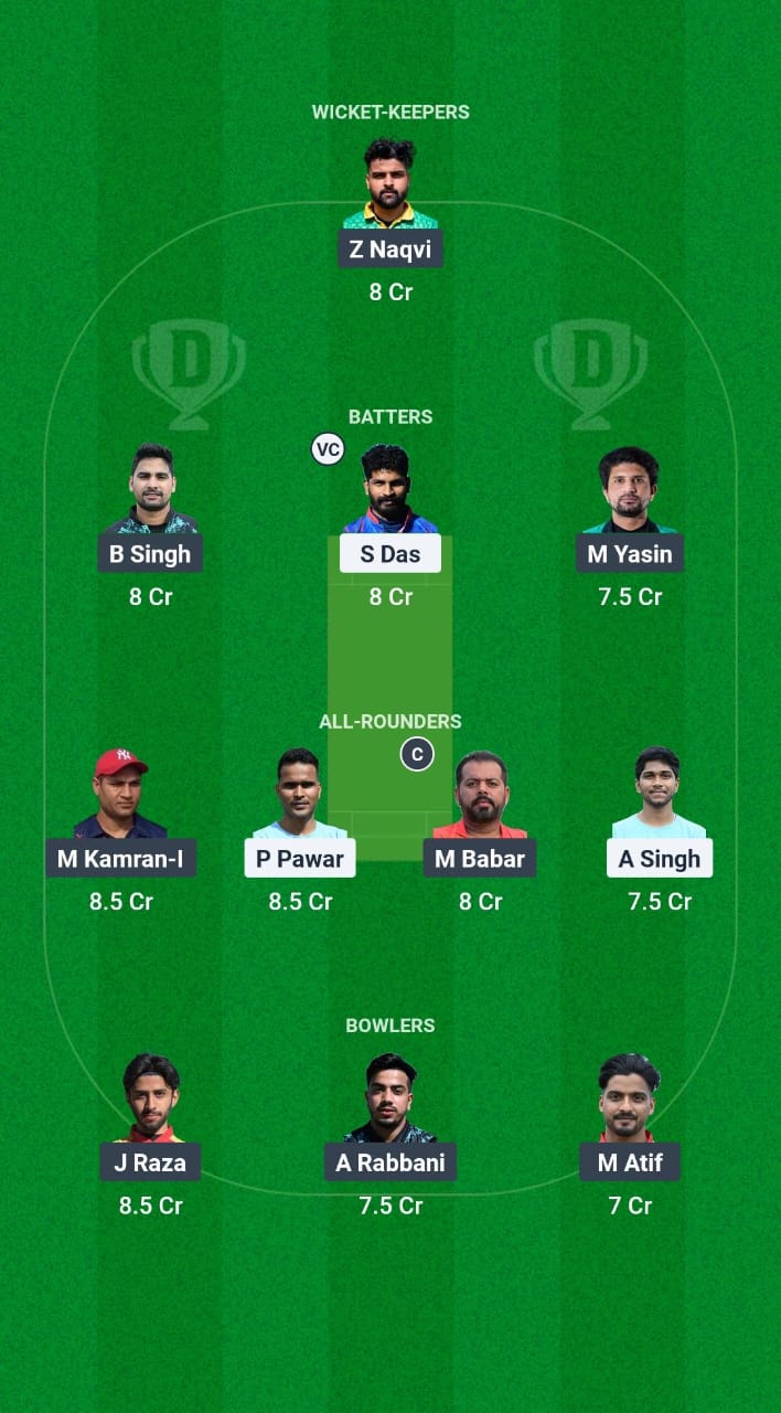 ZA vs PIC Dream11 Prediction Fantasy Cricket Tips Dream11 Team European T10 Cricket League 2025 