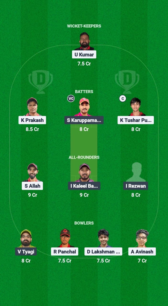 THN vs SXI Dream11 Prediction Fantasy Cricket Tips Dream11 Team Kuwait T10 ARS Ramadan Trophy 2025 