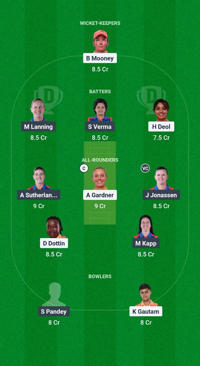 GJ-W vs DEL-W Dream11 Prediction Fantasy Cricket Tips Dream11 Team WPL 2025 