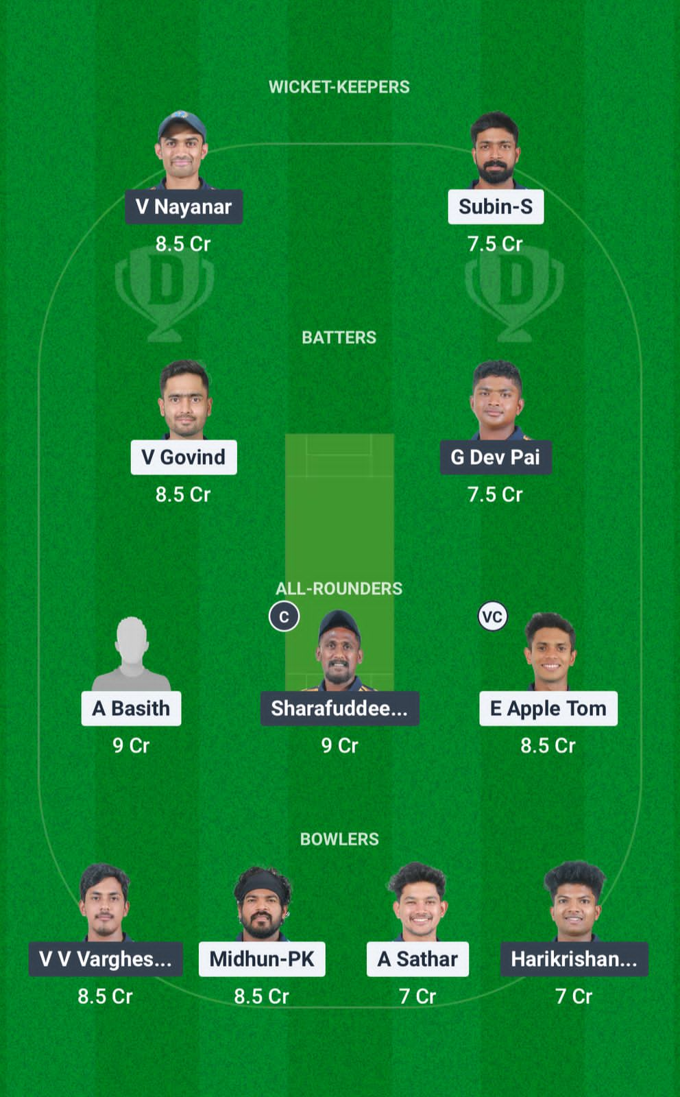 PAN vs LIO Dream11 Prediction Fantasy Cricket Tips Dream11 Team KCA Presidents Cup T20 2025 