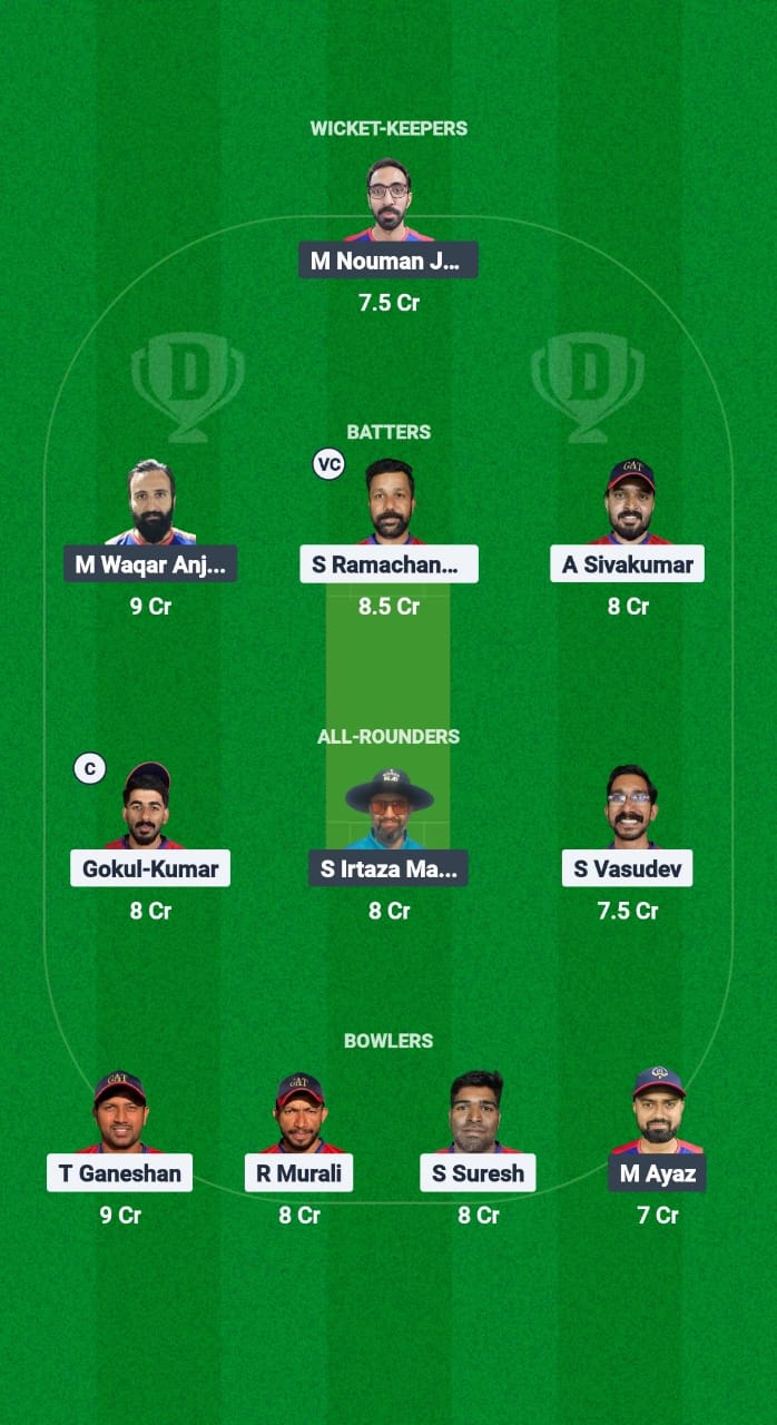 GAT vs WFK Dream11 Prediction Fantasy Cricket Tips Dream11 Team Kuwait T10 ARS Ramadan Trophy 2025 