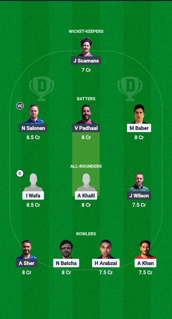 ARI vs ECC Dream11 Prediction Fantasy Cricket Tips Dream11 Team European T10 Cricket League 2025 