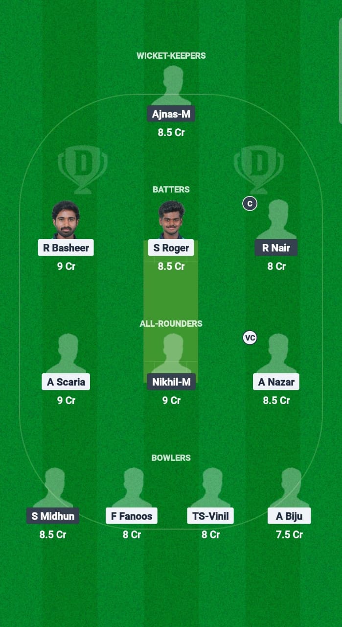 ROY vs TIG Dream11 Prediction Fantasy Cricket Tips Dream11 Team KCA Presidents Cup T20 2025 