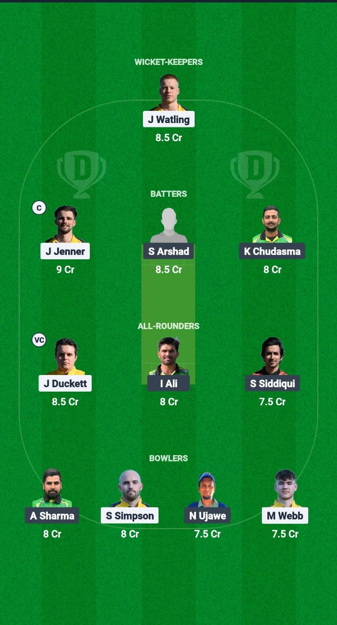 Hunting vs lju dream11 Forecast Fantasy cricket tips Dream11 Team European T10 Cricket League 2025 