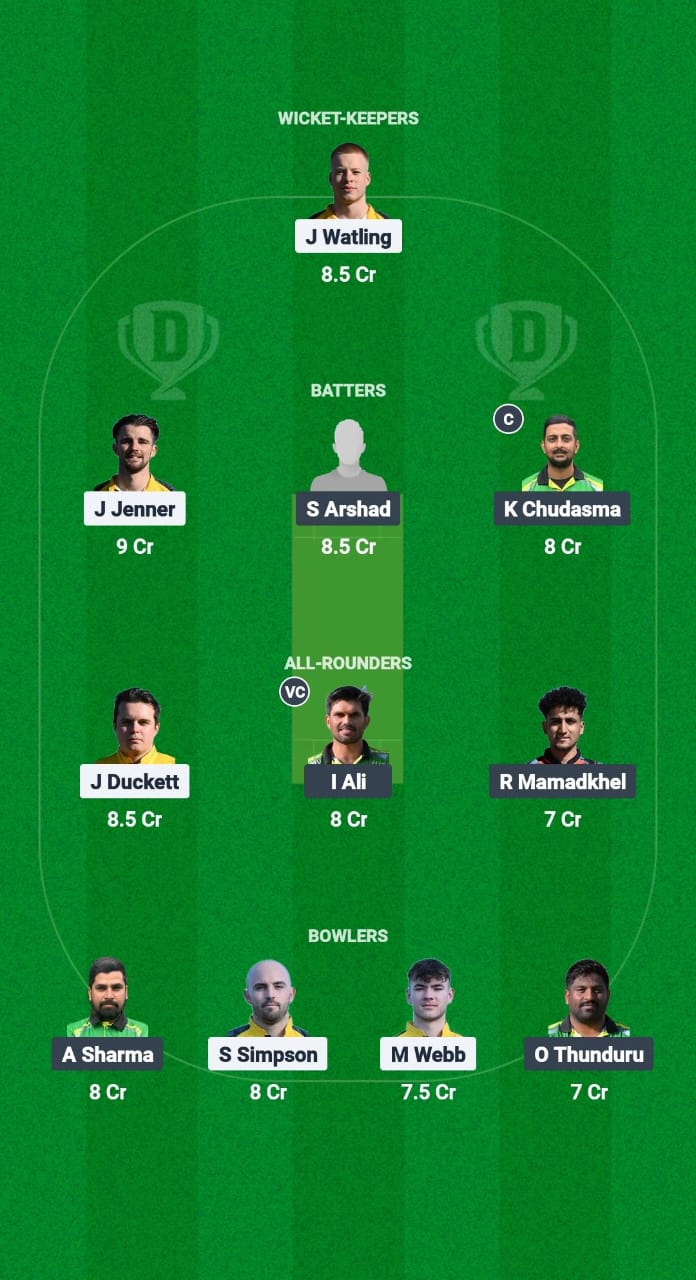 Hunting vs lju dream11 Forecast Fantasy cricket tips Dream11 Team European T10 Cricket League 2025 