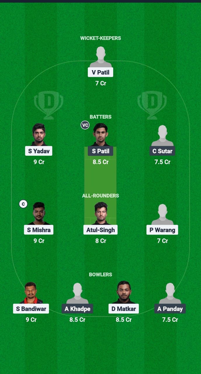 VAW vs BEB Dream11 Prediction Fantasy Cricket Tips Dream11 Team Navi Mumbai Premier League T20 2025 