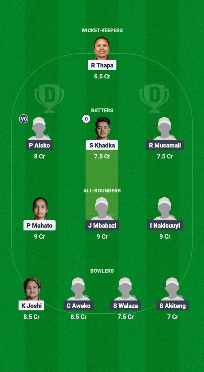 NP-W vs UG-W Dream11 Prediction Fantasy Cricket Tips Dream11 Team Women's T20I Quadrangular Series 2025 