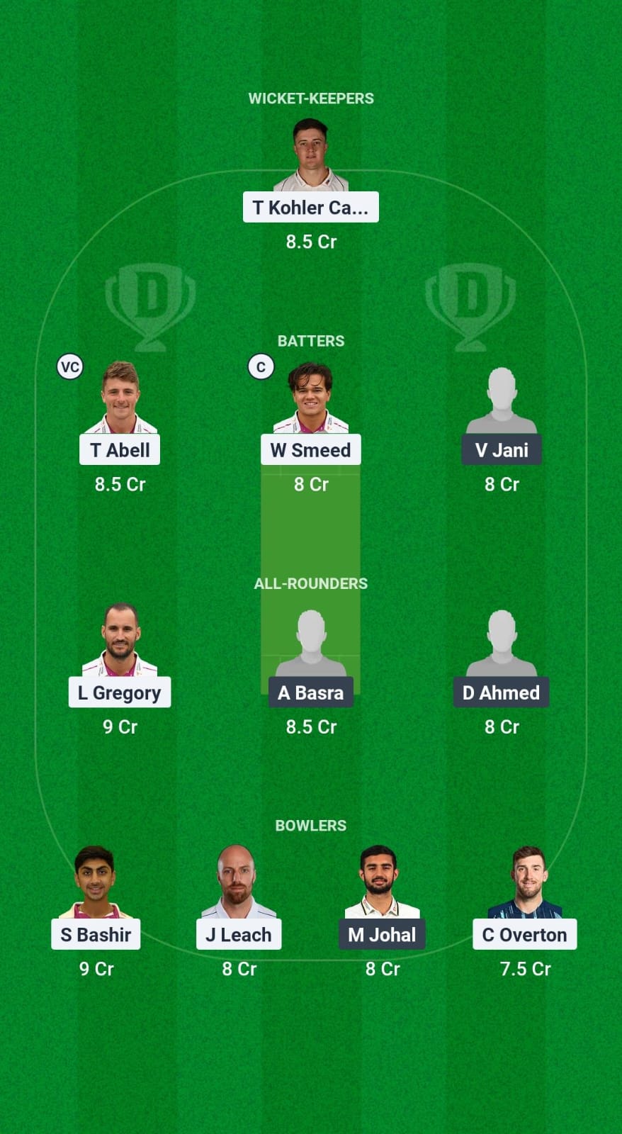 SOM vs SACA Dream11 Prediction Fantasy Cricket Tips Dream11 Team Abu Dhabi T20 Counties Cup 2025 