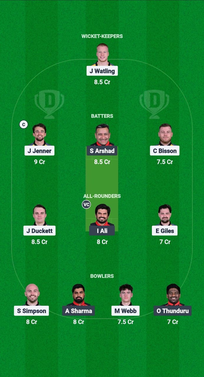 OV vs LJU Dream11 Prediction Fantasy Cricket Tips Dream11 Team European T10 Cricket League 2025 