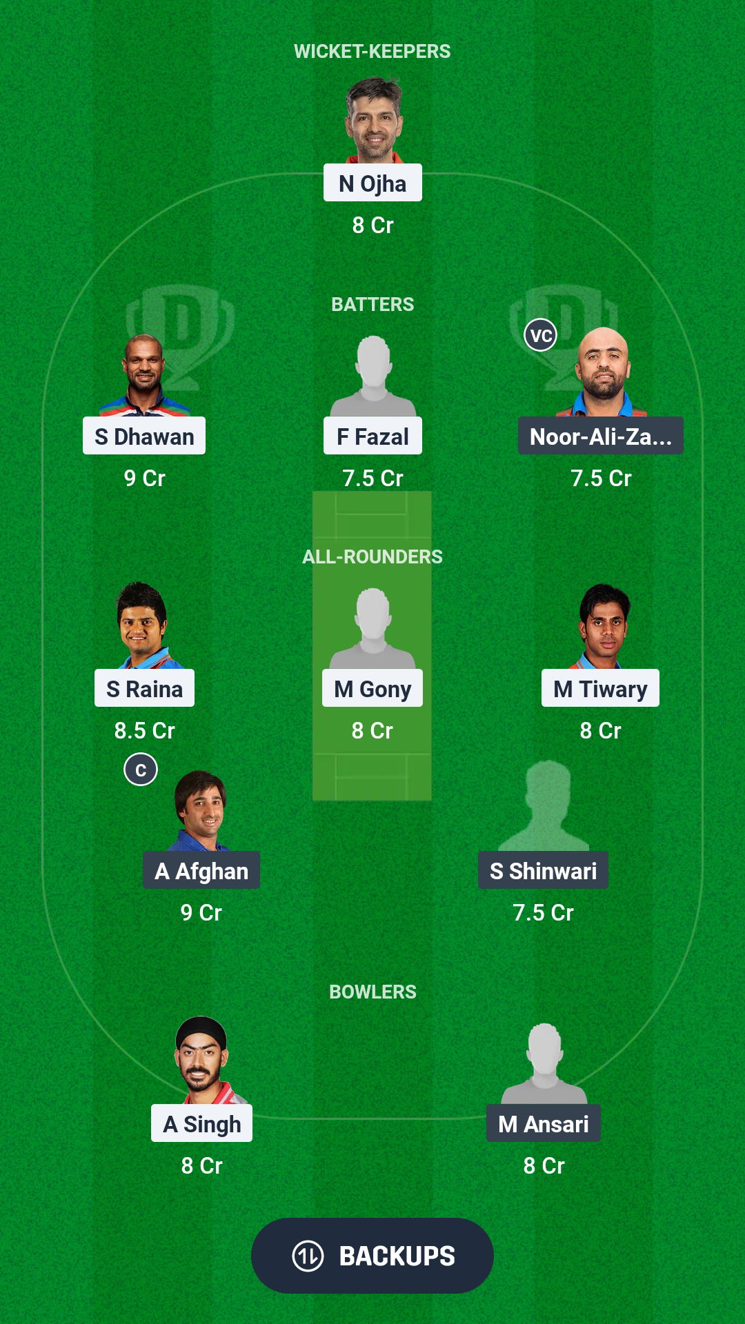 INR vs AFP Dream11 Prediction Fantasy Cricket Tips Dream11 Team Asian Legends League T20 2025 