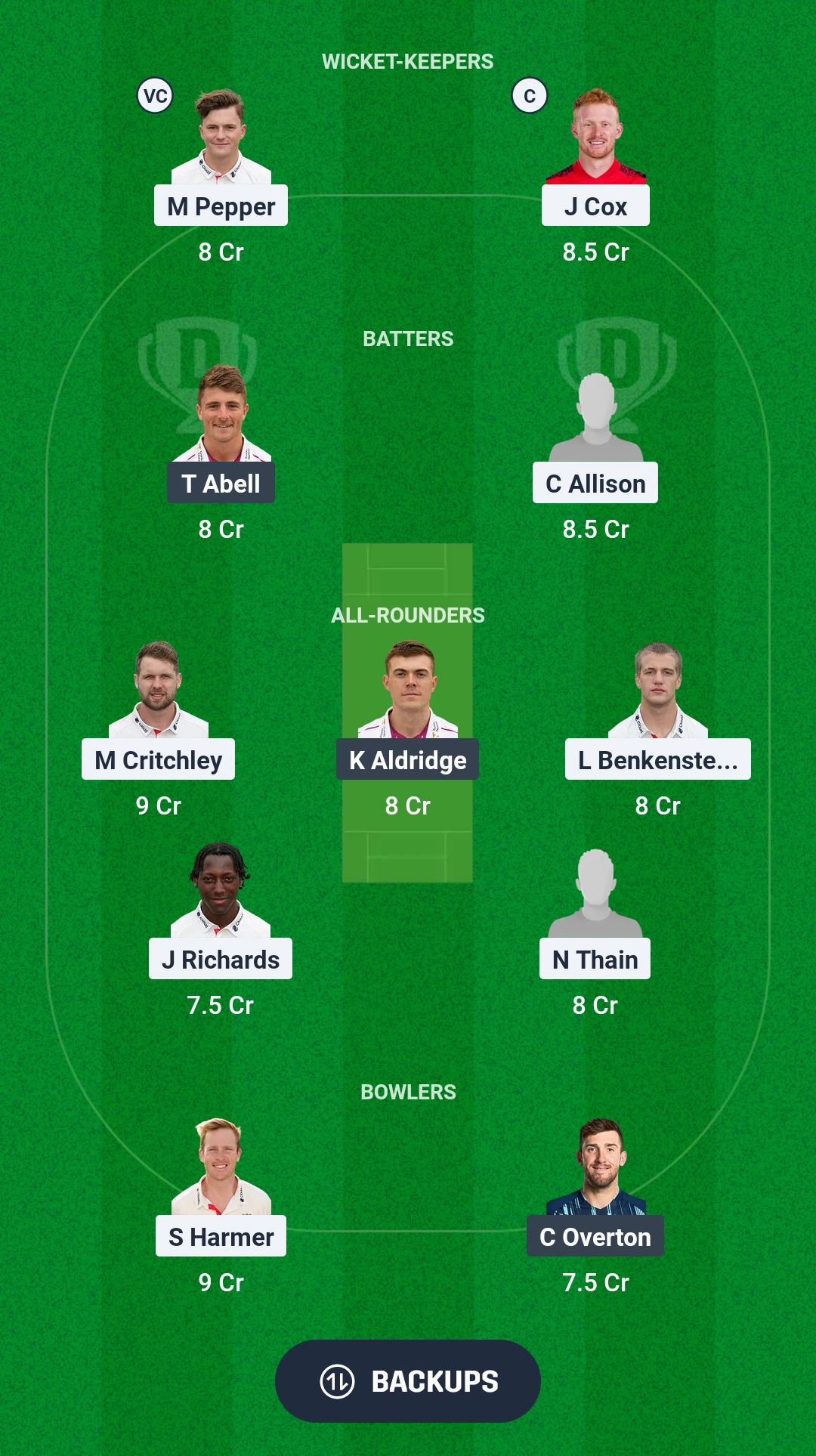 ESS vs SOM Dream11 Prediction Fantasy Cricket Tips Dream11 Team Abu Dhabi T20 Counties Cup 2025 