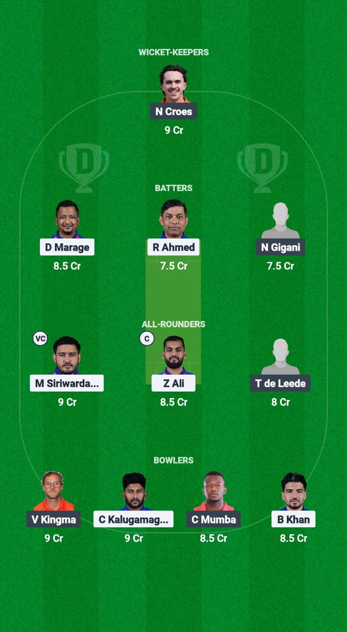 RCC VS VCC DREAM11 PREDICTION FANTAGE CLICKET CONSEILS DREAM11 TEAM European T10 Cricket League 2025 