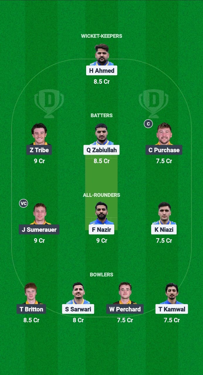 ZNCC vs FAR Dream11 Prediction Fantasy Cricket Tips Dream11 Team European T10 Cricket League 2025 