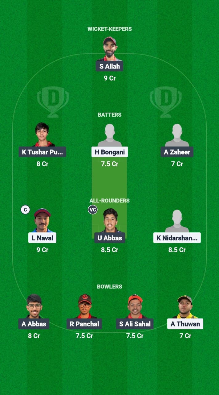 YSS vs THN Dream11 Prediction Fantasy Cricket Tips Dream11 Team Kuwait T10 ARS Ramadan Trophy 2025 