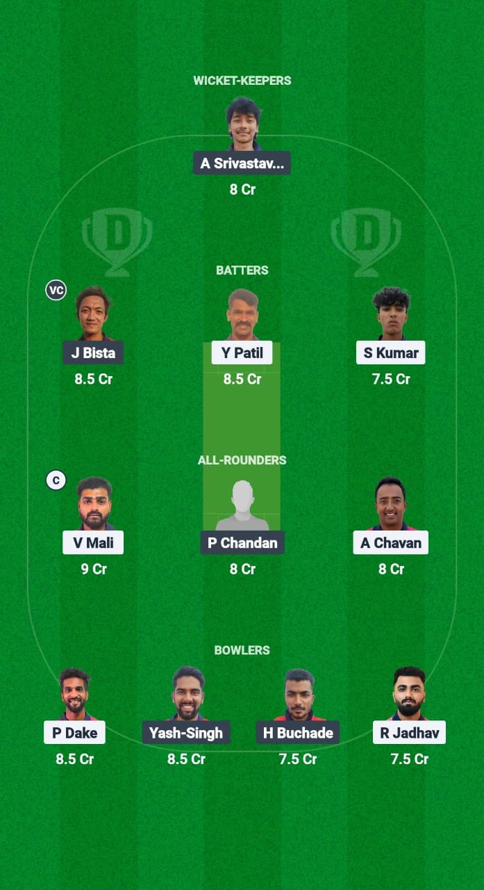 KLT vs AMA Dream11 Prediction Fantasy Cricket Tips Dream11 Team Navi Mumbai Premier League T20 2025 