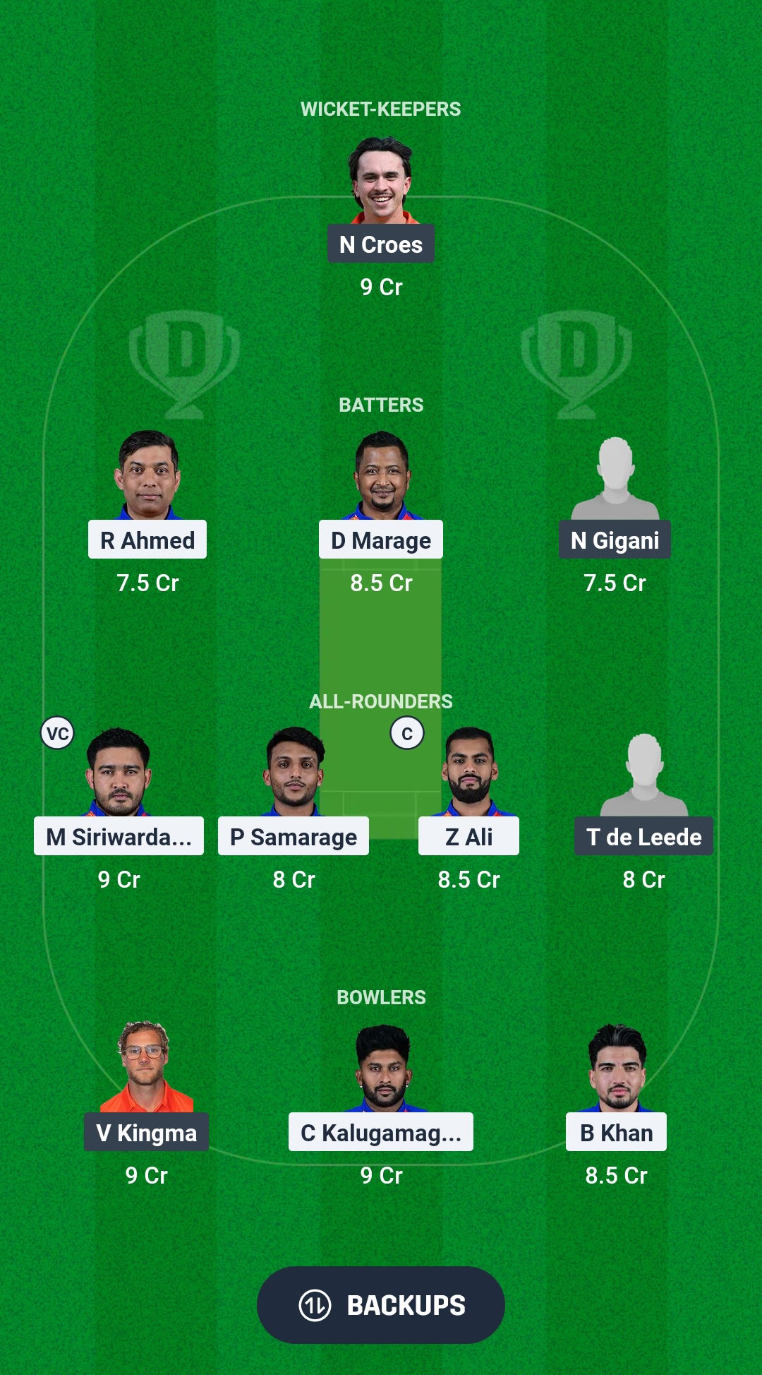 RCC vs VCC Dream11 Prediction Fantasy Cricket Tips Dream11 Team European T10 Cricket League 2025 