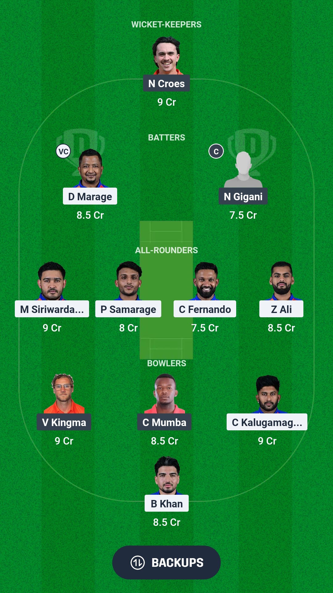 RCC vs VCC Dream11 Prediction Fantasy Cricket Tips Dream11 Team European T10 Cricket League 2025 