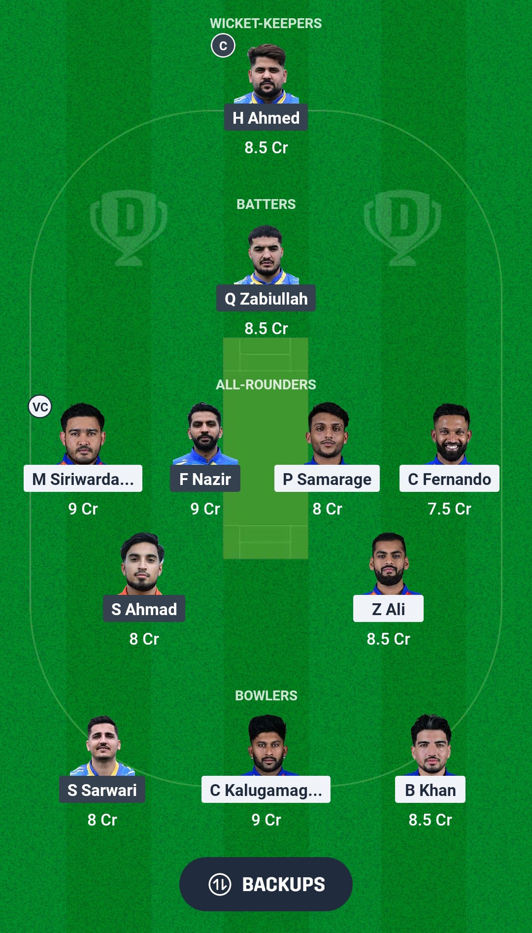 RCC vs ZNCC Dream11 Prediction Fantasy Cricket Tips Dream11 Team European T10 Cricket League 2025 