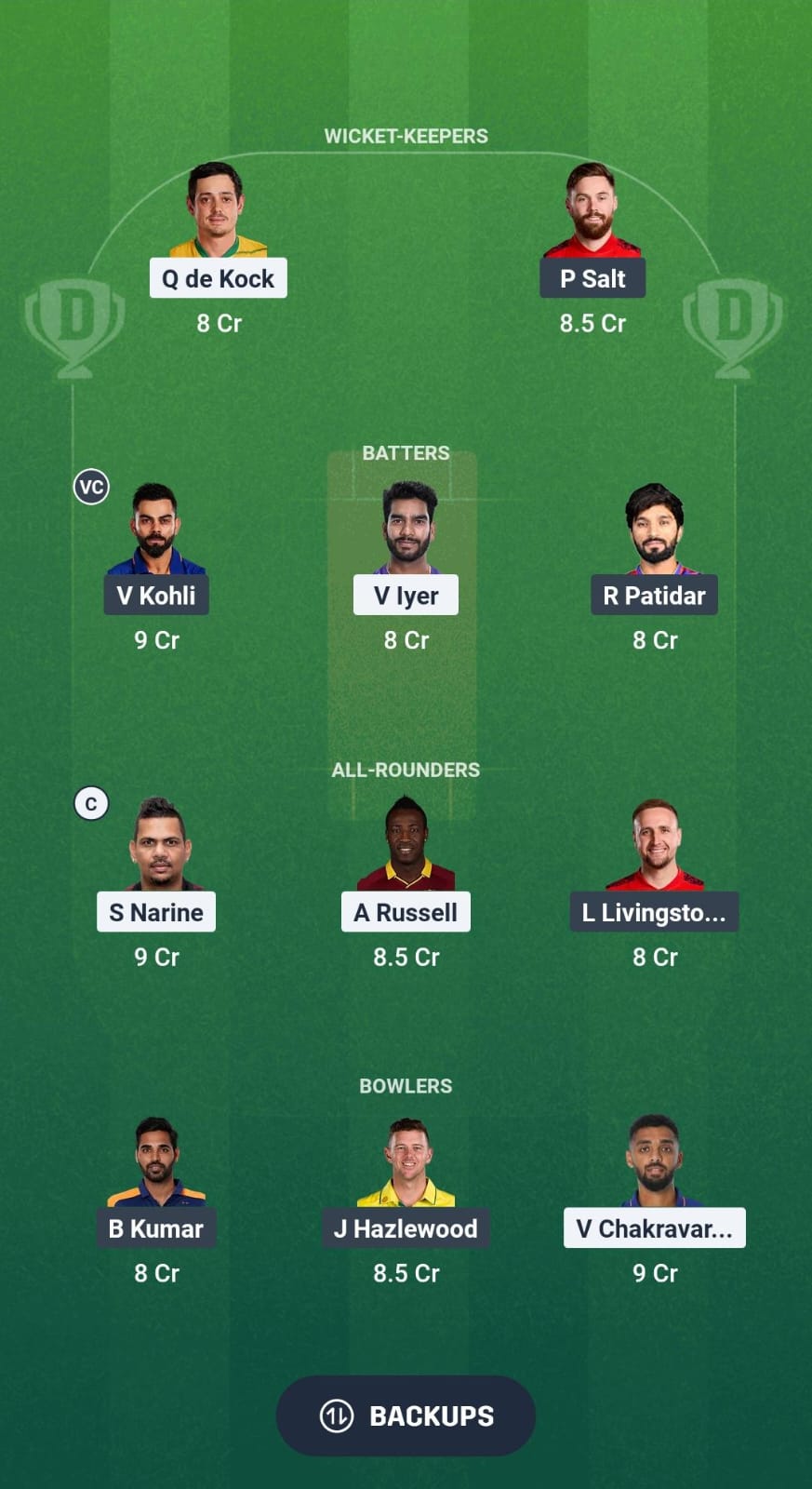 KKR vs RCB Dream11 Prediction Fantasy Cricket Tips Dream11 Team IPL 2025 