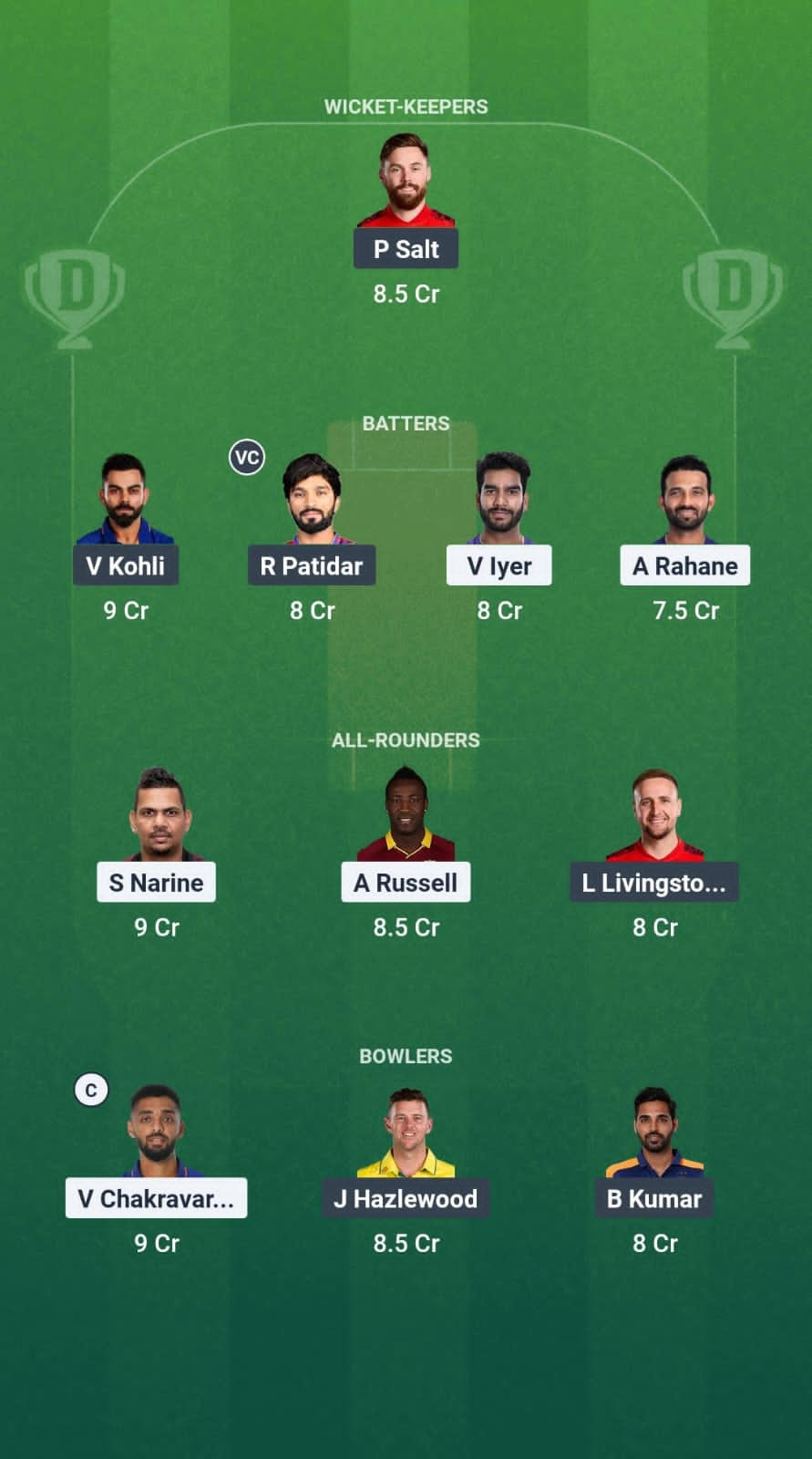 KKR vs RCB Dream11 Prediction Fantasy Cricket Tips Dream11 Team IPL 2025 