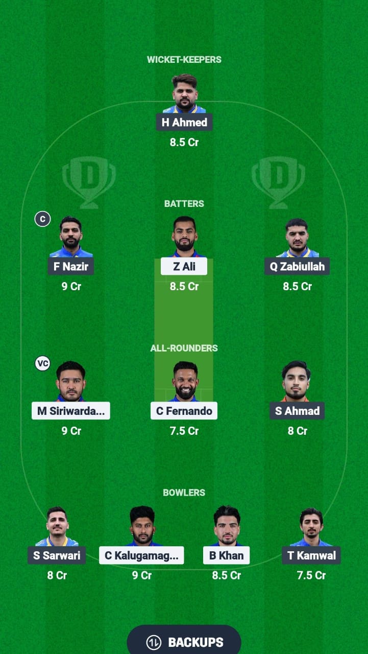 RCC vs ZNCC Dream11 Prediction Fantasy Cricket Tips Dream11 Team European T10 Cricket League 2025 