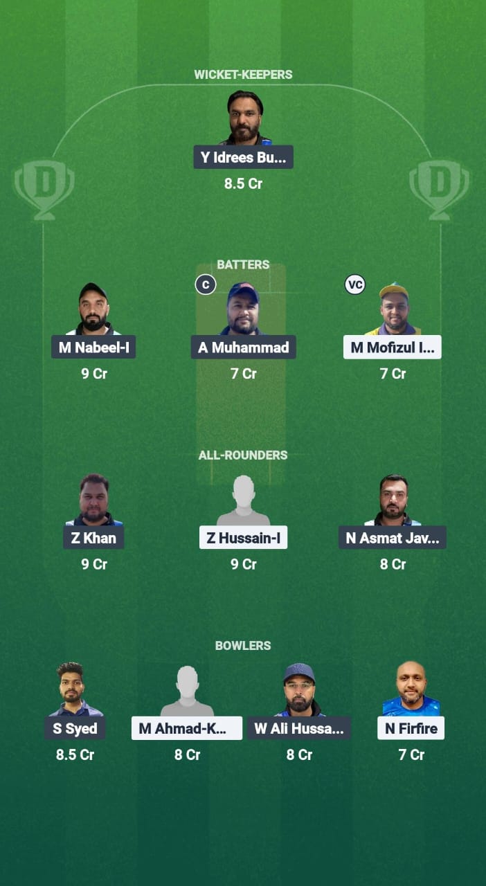 REN vs MEC Dream11 Prediction Fantasy Cricket Tips Dream11 Team Kuwait T20 Challengers League B 2025 