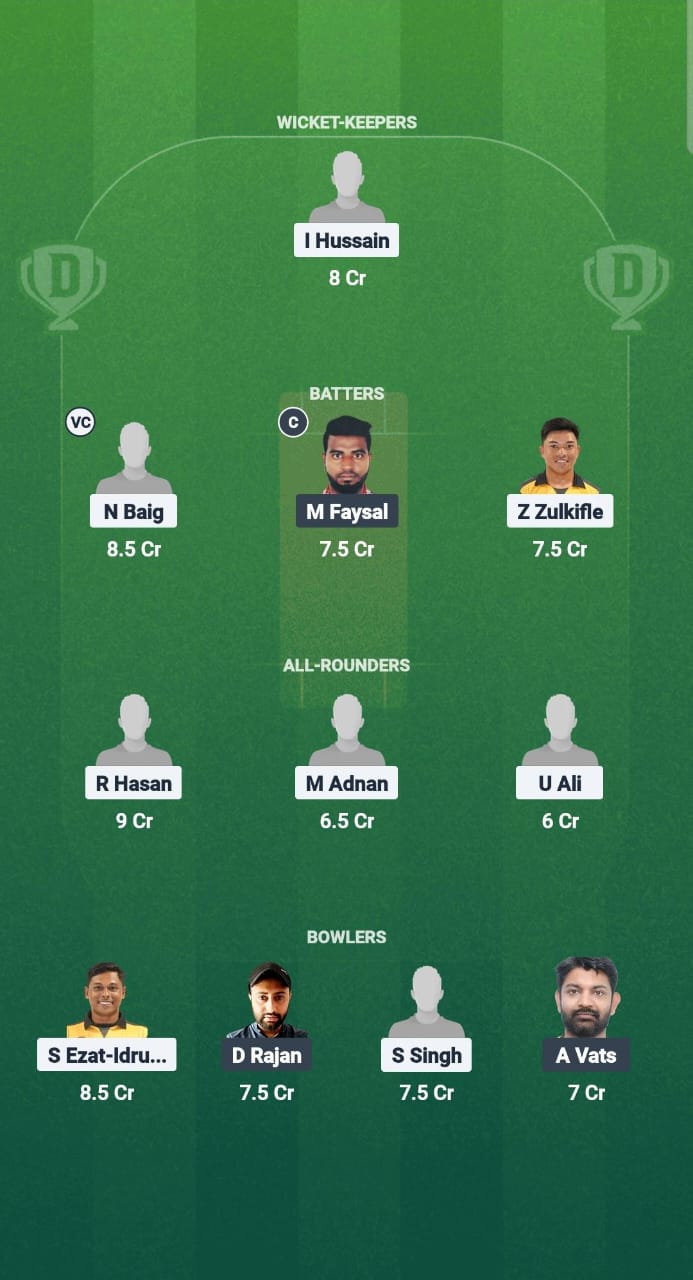 PAE vs DKR Dream11 Prediction Fantasy Cricket Tips Dream11 Team Malaysian Bash 2025 