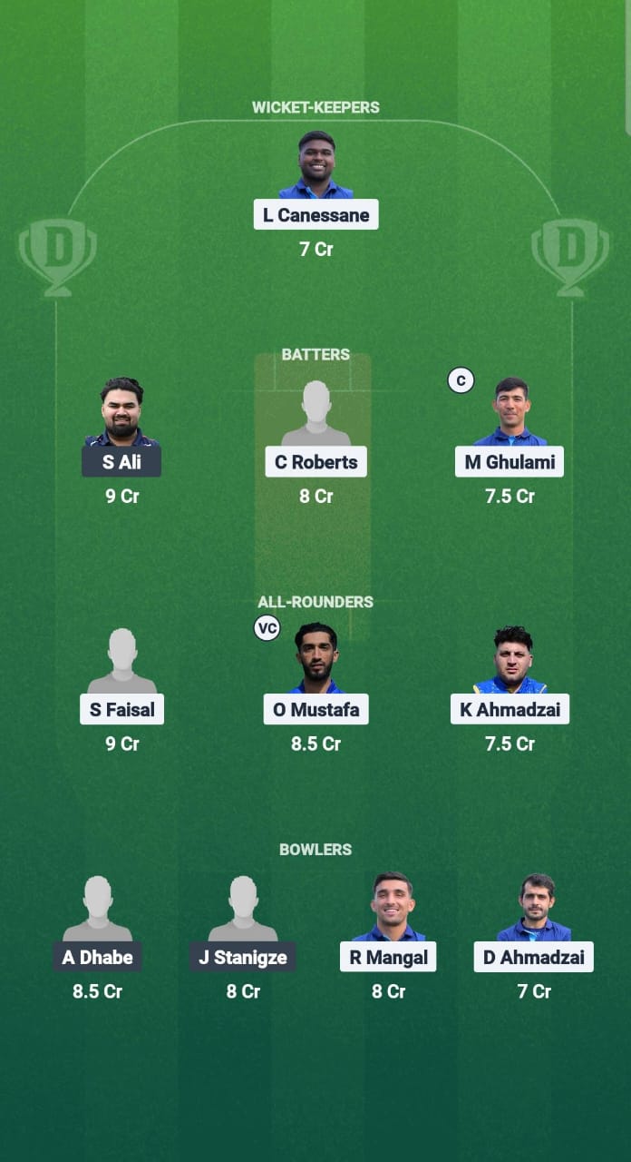 FRA vs SWE Dream11 Prediction Fantasy Cricket Tips Dream11 Team ECI T10 France vs Sweden 2025 