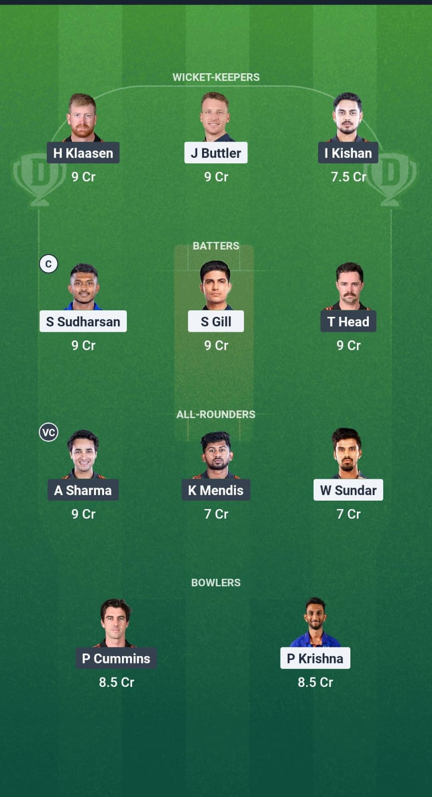 GT vs SRH Dream11 Prediction Fantasy Cricket Tips Dream11 Team IPL 2025 