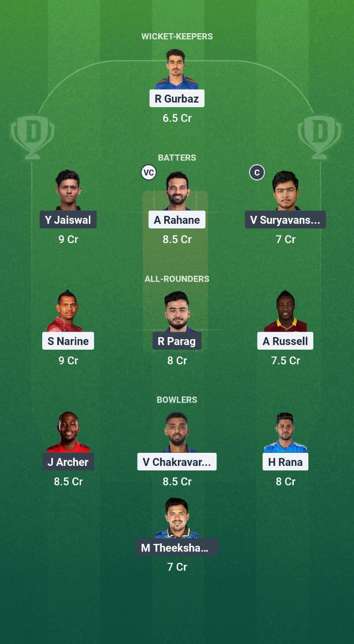1000661947 KKR vs RR Dream11 Prediction Fantasy Cricket Tips Dream11 Team IPL 2025