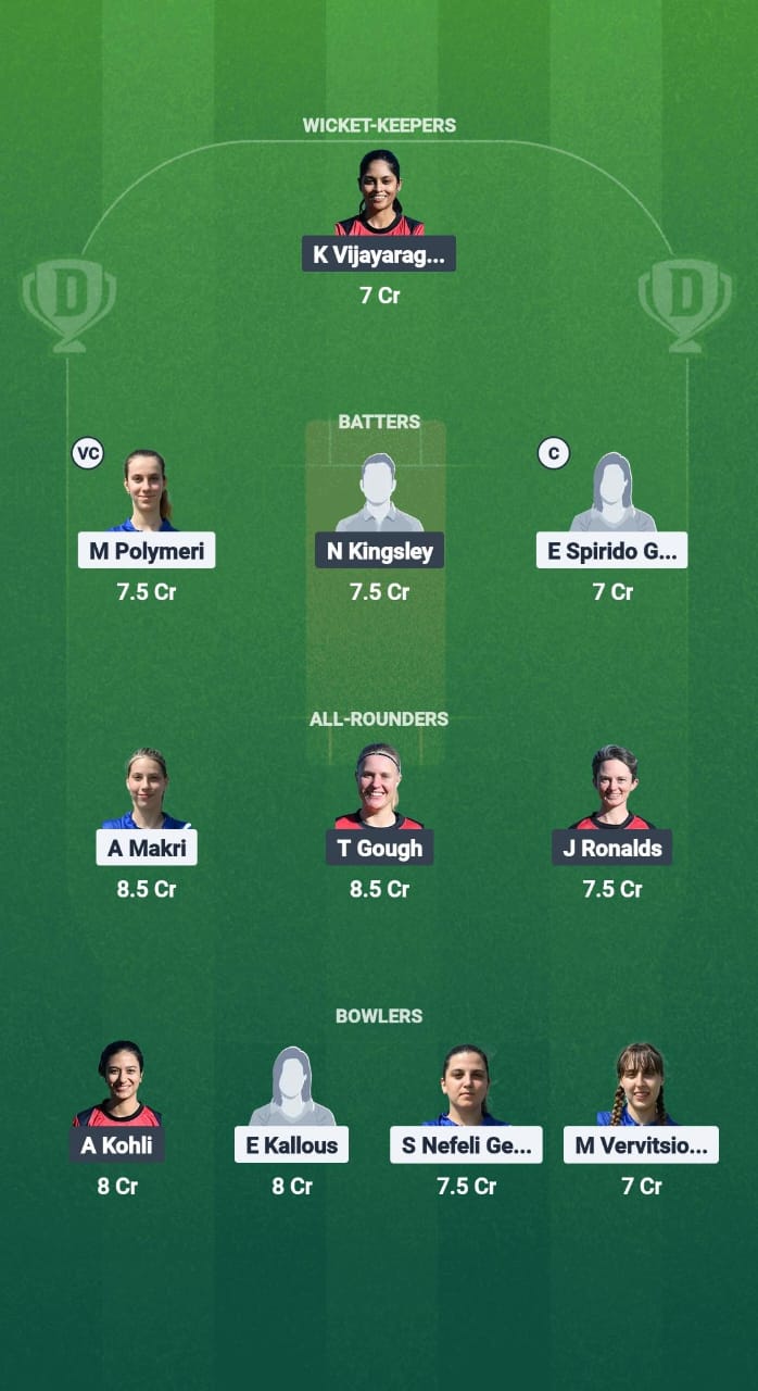 1000667400 GRE-W vs GR-W Dream11 Prediction Fantasy Cricket Tips Dream11 Team ECI-W Greece-Germany T10 2025