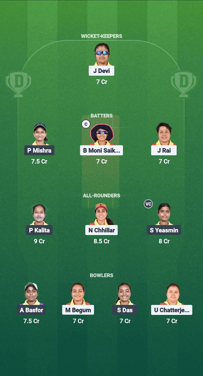 1000668778 SG-W vs MA-W Dream11 Prediction Fantasy Cricket Tips Dream11 Team Guwahati Women's T20 2025