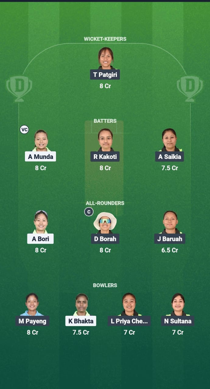 1000668790 GTC-W vs RS-W Dream11 Prediction Fantasy Cricket Tips Dream11 Team Guwahati Women's T20 2025