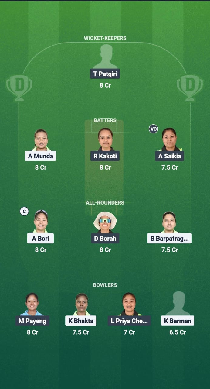 1000668793 GTC-W vs RS-W Dream11 Prediction Fantasy Cricket Tips Dream11 Team Guwahati Women's T20 2025