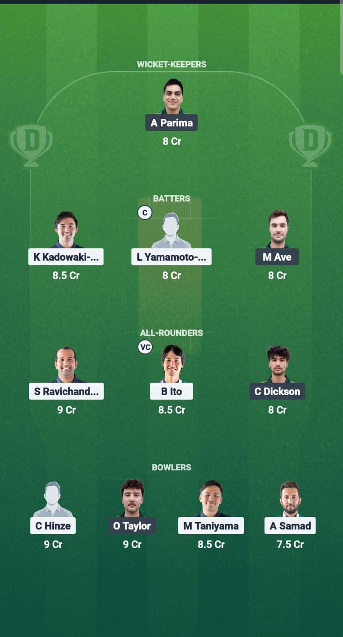 1000671763 JPN vs CK Dream11 Prediction Fantasy Cricket Tips Dream11 Team Cook Islands Tour of Japan 2025