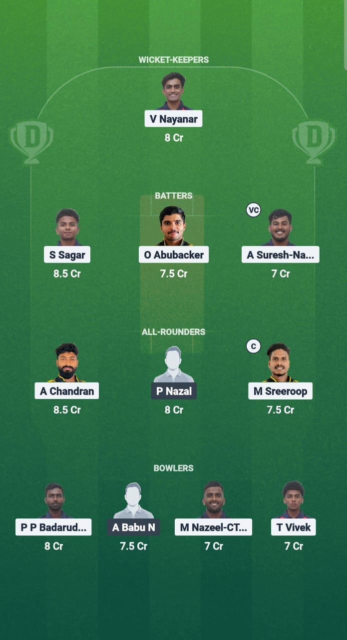 1000679924 KAN vs KOD Dream11 Prediction Fantasy Cricket Tips Dream11 Team Kerala T20 Men's Challenger Trophy 2025