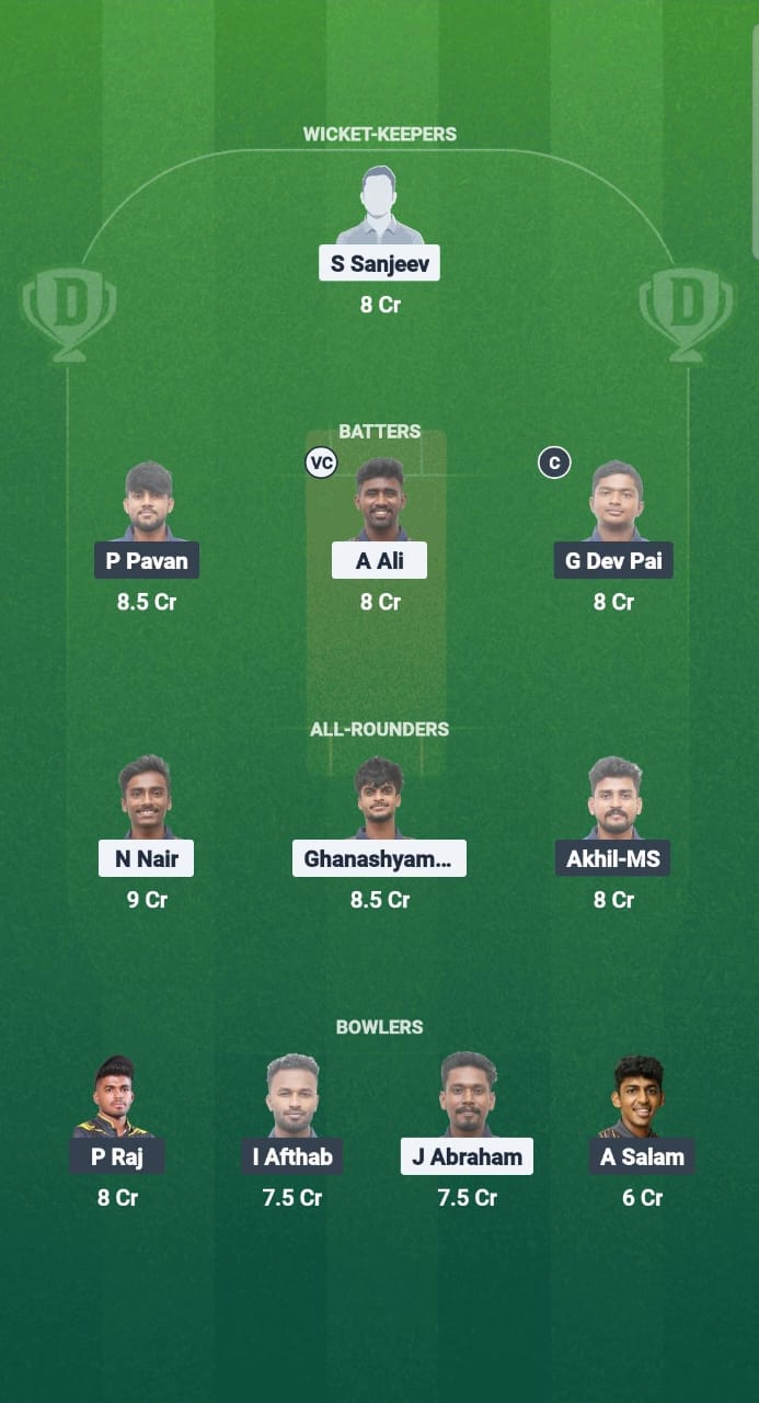1000683015 KOY vs ERL Dream11 Prediction Fantasy Cricket Tips Dream11 Team Kerala T20 Men's Challenger Trophy 2025
