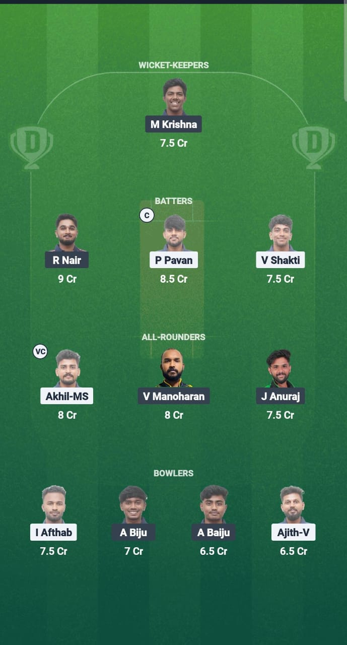 1000685741 ERL vs CDS Dream11 Prediction Fantasy Cricket Tips Dream11 Team Kerala T20 Men's Challenger Trophy 2025