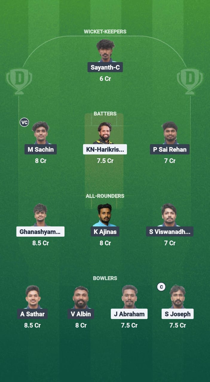 1000685804 KOY vs WAN Dream11 Prediction Fantasy Cricket Tips Dream11 Team Kerala T20 Men's Challenger Trophy 2025