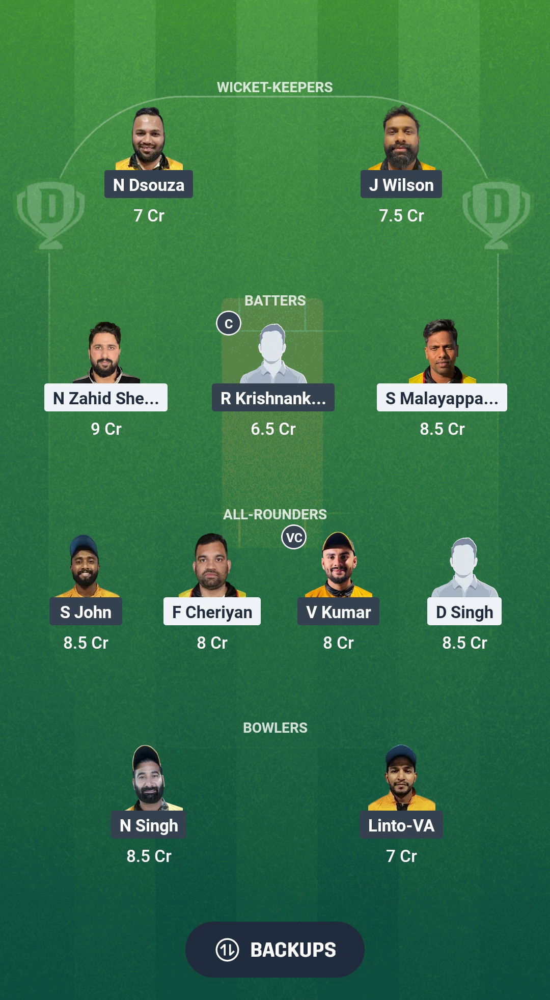 COH vs AMB Dream11 Prediction Fantasy Cricket Tips Dream11 Team Kuwait T20 Challengers League A 2025 