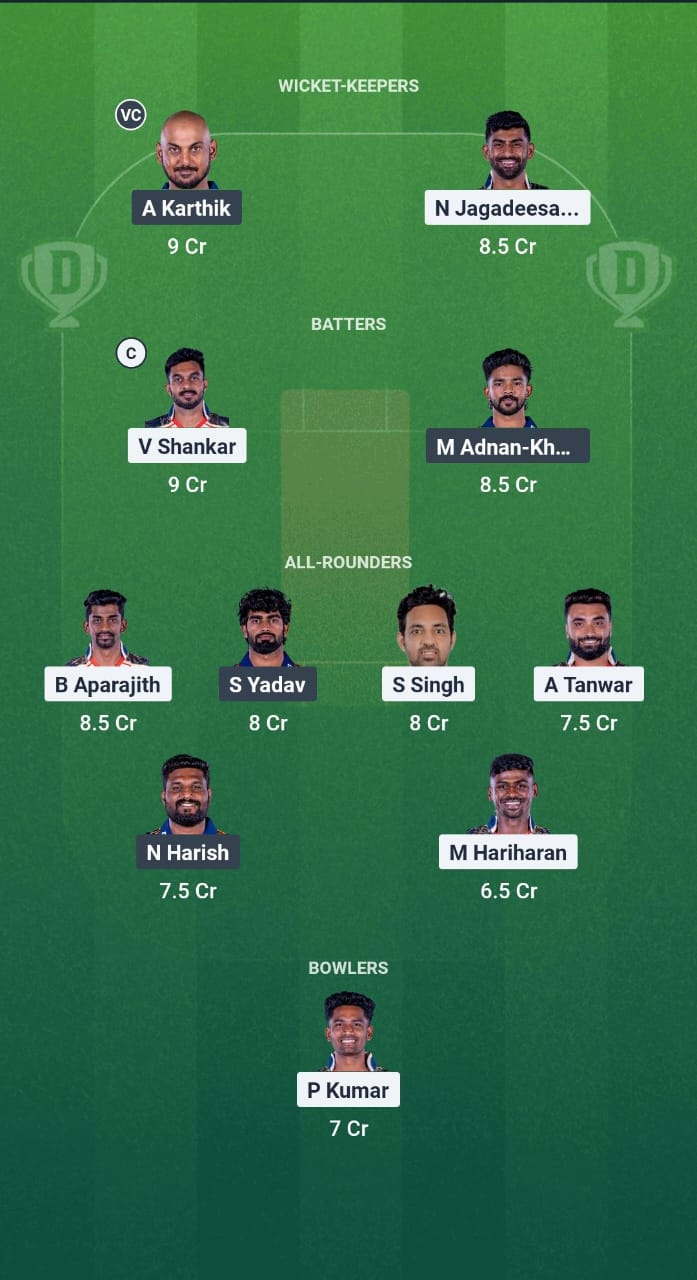 1000694881 CSG vs NRK Dream11 Prediction Fantasy Cricket Tips Dream11 Team TNPL T20 2025