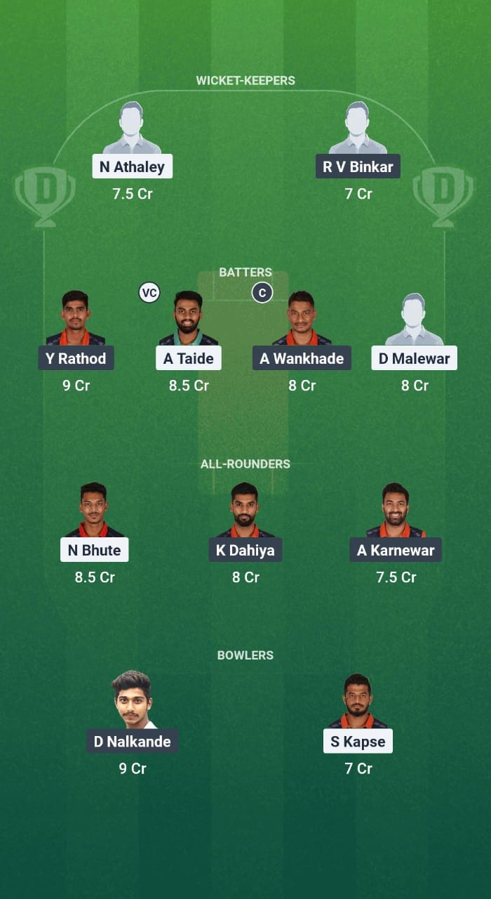 1000694887 BHR vs ORT Dream11 Prediction Fantasy Cricket Tips Dream11 Team Vidarbha Pro T20 League 2025