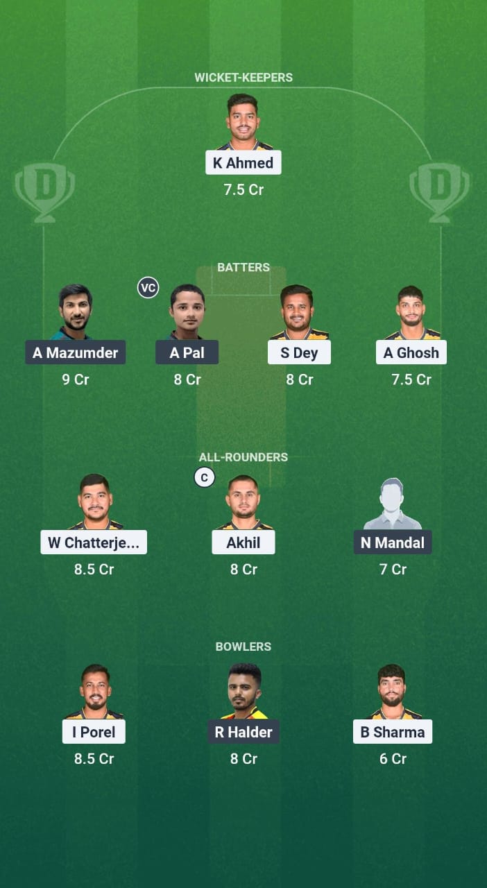 1000703525 SSM vs SSS Dream11 Prediction Fantasy Cricket Tips Dream11 Team Bengal Pro T20 League 2025