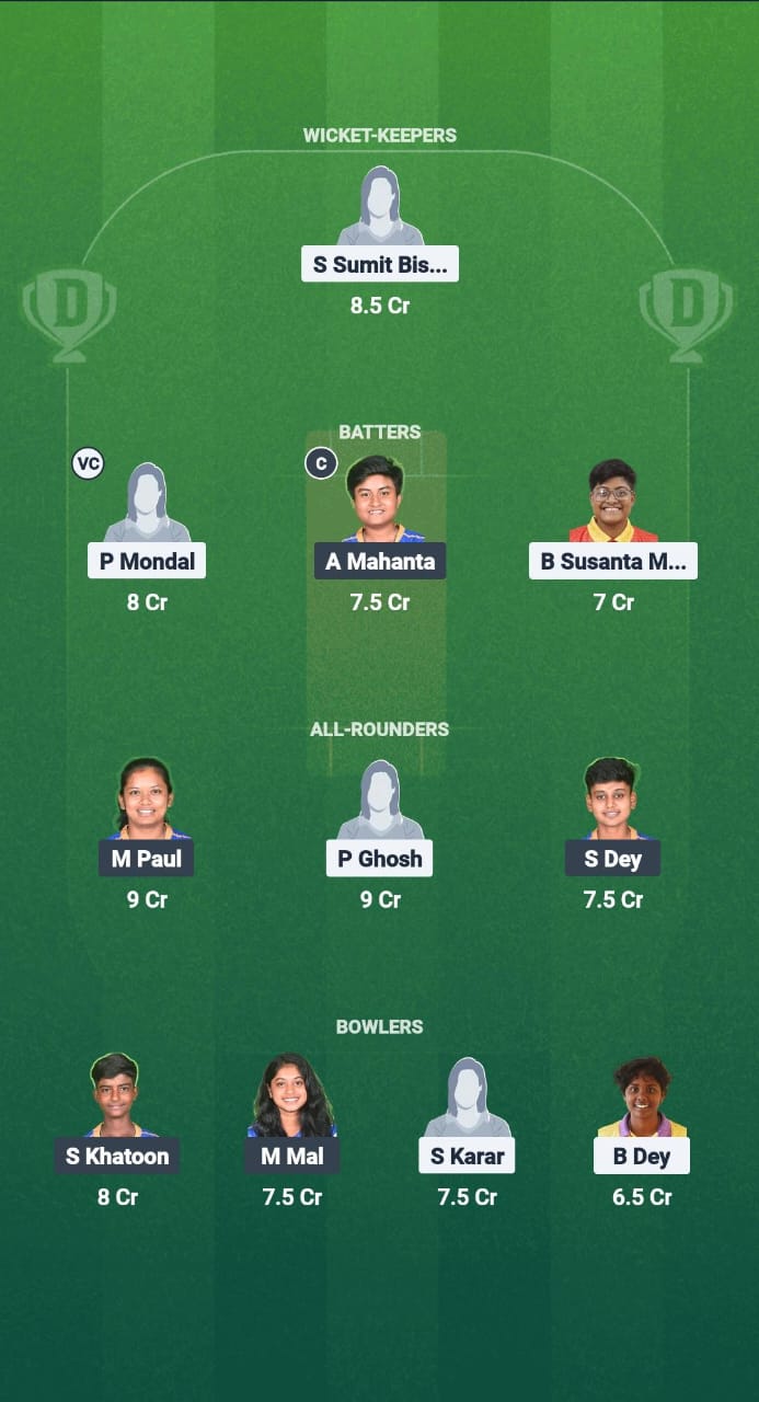 1000709239 SRT-W vs LSKT-W Dream11 Prediction Fantasy Cricket Tips Dream11 Team Bengal Women’s Pro T20 League 2025