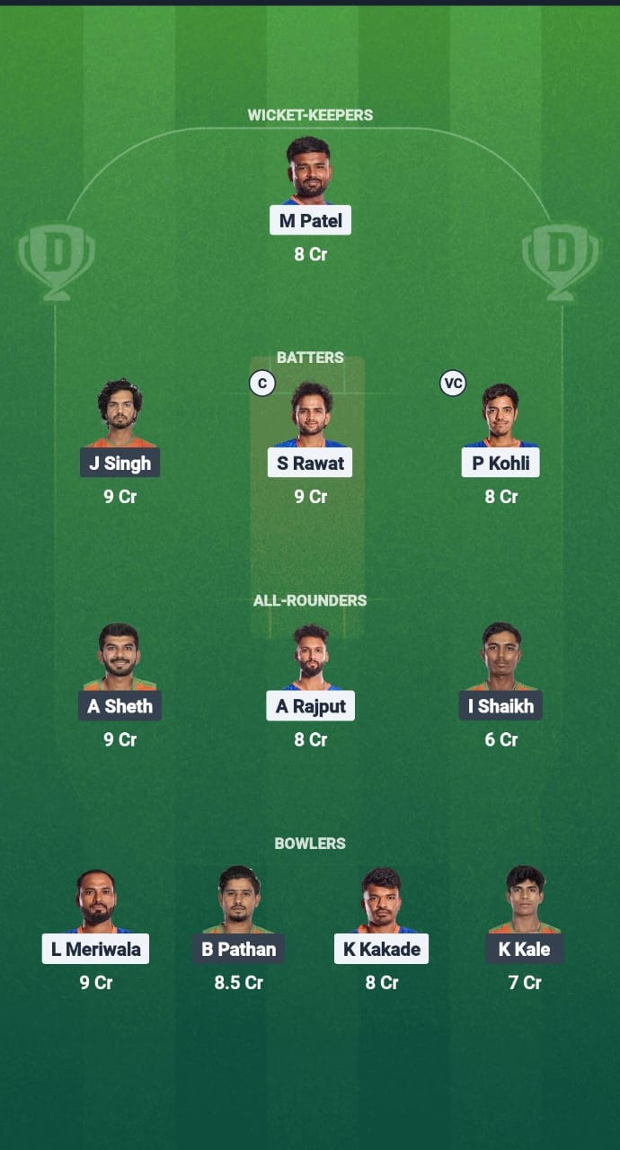 1000709245 DDZ vs ASV Dream11 Prediction Fantasy Cricket Tips Dream11 Team Baroda T20 Premier League 2025